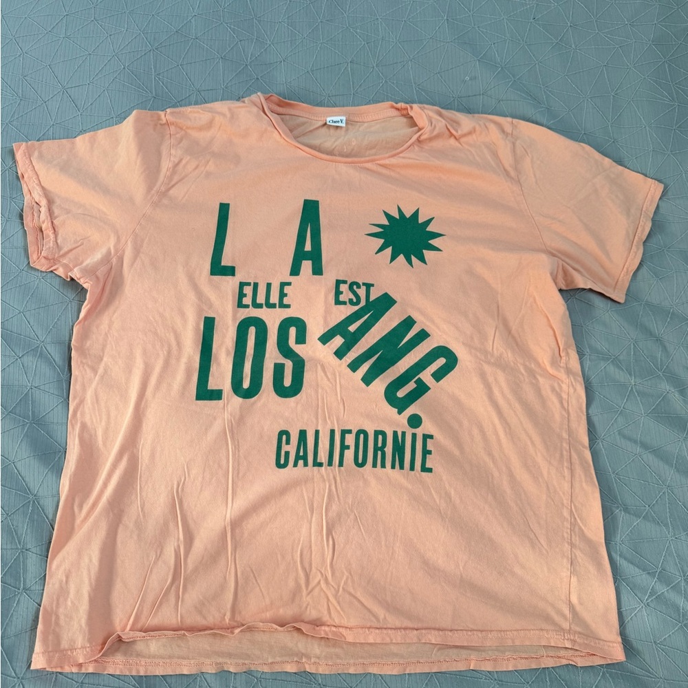 Clare V. Original Tee Blush w/ Los Angeles